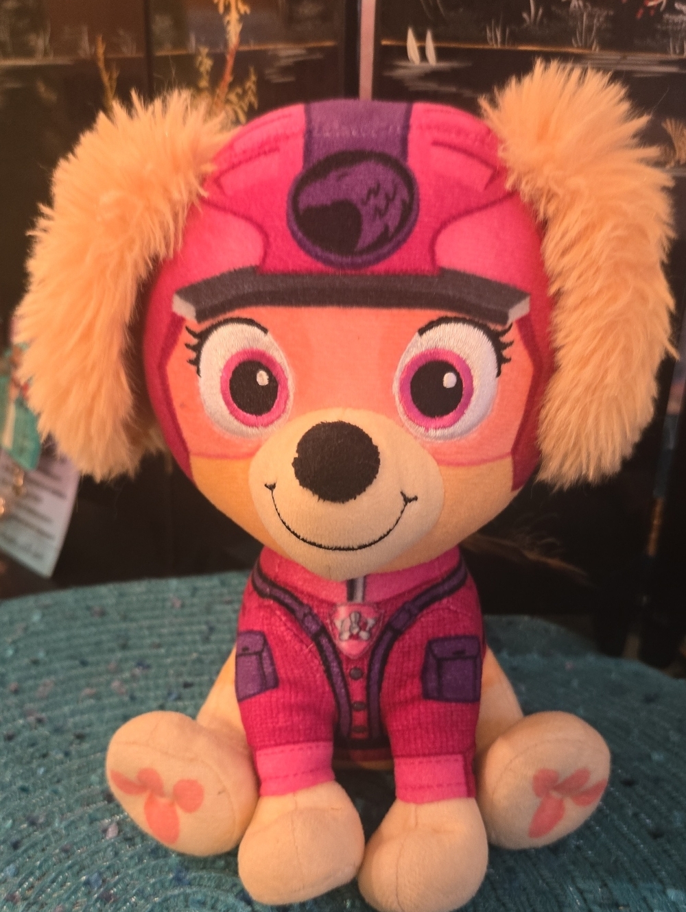 Paw Patrol Skye Plush Dog Toy - Pink and Peach with Fluffy Ears